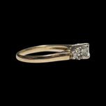 14K Yellow & White Gold Birks 1/4 CT Diamond Engagement Ring & Band Set Size 4 3/4