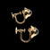 18K Yellow Gold Amethyst Cabochon Screw Back Clip-On Earrings by OPI
