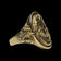10K Yellow Gold Cameo Ring with Diamond Necklace Accents Size 6 1/4