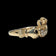 10K Yellow Gold & Diamond Irish Claddagh Ring Size 7