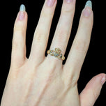 10K Yellow Gold & Diamond Irish Claddagh Ring Size 7