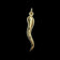 10K Yellow Gold Brushed / Etched Cornicello Pendant