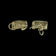 10K Yellow Gold & Diamond Three Row Omega Back Earrings