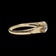 10K Yellow Gold White & Blue Synthetic Sapphire Row Ring Size 6 3/4