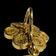 14K Yellow Gold & Turquoise Filigree / Open Work Pendant