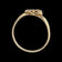 10k Yellow Gold Lucky Horseshoe & Clover Ring Size 3 1/4