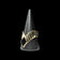10K Yellow Gold Stepped Edge Onyx Chevron Ring Size 8