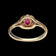10K Yellow Gold Synthetic Pink Star Sapphire Open Work Ring Size 8