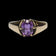 10K Yellow Gold & Synthetic Purple Sapphire Oval Bezel/Claw Set Ring Size 7 3/4