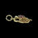 9K Yellow Gold & Garnet Scottish Thistle Pendant / Charm