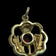 9K Yellow Gold & Garnet Scottish Thistle Pendant / Charm