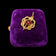 9K Yellow Gold & Garnet Scottish Thistle Pendant / Charm