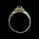 14K Yellow Gold Sapphire & Diamond Halo Ring Size 6