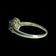 14K Yellow Gold Sapphire & Diamond Halo Ring Size 6