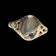 10K Yellow Gold Open Work Blue Spinel Signet Pinky Ring Size 4 3/4