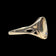 10K Yellow Gold Open Work Blue Spinel Signet Pinky Ring Size 4 3/4