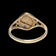 10K Yellow Gold Open Work Blue Spinel Signet Pinky Ring Size 4 3/4
