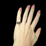 10K Yellow Gold Open Work Blue Spinel Signet Pinky Ring Size 4 3/4