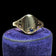 10K Yellow Gold Open Work Blue Spinel Signet Pinky Ring Size 4 3/4
