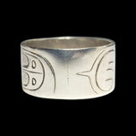 Sterling Silver Haida Northwest Coast Native American Raven / Eagle Ring Size 7 Signed