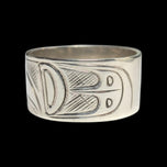 Sterling Silver Haida Northwest Coast Native American Raven / Eagle Ring Size 7 Signed