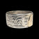 Sterling Silver & 14K Haida Northwest Coast Native American Killer Whale Head Ring Size 6 3/4 Signed
