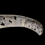 John Hardy Dot Collection Naga Hinged Cuff Bracelet Sterling Silver & 18K Gold