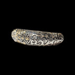 John Hardy Dot Collection Naga Hinged Cuff Bracelet Sterling Silver & 18K Gold