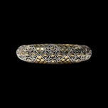John Hardy Dot Collection Naga Hinged Cuff Bracelet Sterling Silver & 18K Gold
