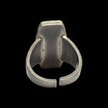 Pewter Jorgen Jensen Denmark MCM Brutalist Textured Ring Adjustable