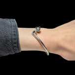 Kabana Sterling Silver Designer Cat Bangle Bracelet