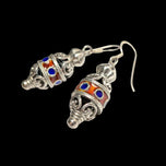 Sterling Silver Cloisonné Enamel Earrings