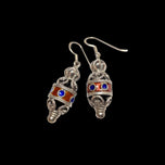 Sterling Silver Cloisonné Enamel Earrings