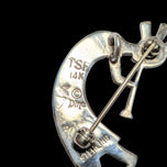 "A Touch of Santa Fe" Navajo Kokopelli Musician Brooch Sterling & 14K Gold