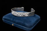 Sterling Silver Navajo Cuff Bracelet Signed W/Yellowstone