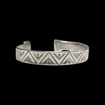 Sterling Silver Navajo Cuff Bracelet Signed W/Yellowstone