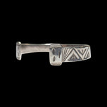 Sterling Silver Navajo Cuff Bracelet Signed W/Yellowstone