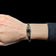 Sterling & 22K Gold Split Shank Onyx Cabochon Cuff Bracelet