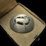 Vintage #910 Pewter Nordic Sun Horse / Deer Brooch Eivind Hillestad Norway