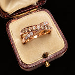 14K Rose Gold Split Shank Chocolate Brown & White Natural Diamond Bypass Ring / Band Size 7 1/2