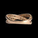 14K Rose Gold Split Shank Chocolate Brown & White Natural Diamond Bypass Ring / Band Size 7 1/2