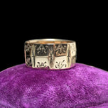 Antique Victorian Era 10K Rose Gold Etched Cigar Band Size 6 1/2