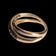 14K Rose Gold Split Shank Chocolate Brown & White Natural Diamond Bypass Ring / Band Size 7 1/2