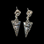 Sterling Silver Sergio Bustamante "Juliet's Passion" Face Stud Earrings