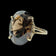 10K Yellow Gold Oval Cut Smokey Quartz Ring Size 8