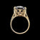 10K Yellow Gold Oval Cut Smokey Quartz Ring Size 8