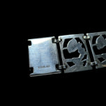 Sterling Silver Victorian Style Kissing / Courting Couple Panel Bracelet
