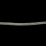 Sterling Silver Sliding Garnet Pendant Woven Chain Necklace