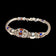 Sterling Silver Wheat Chain Bracelet Enamel Painted Beaded