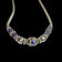 Sterling Silver Wheat / Woven Chain Necklace Enamel & Beaded